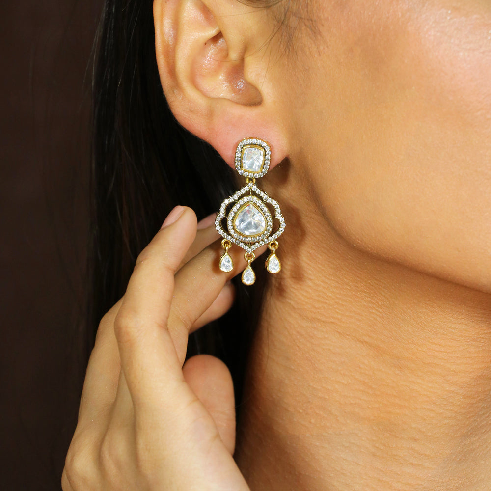 Moissanite Multi Drop CZ Studs image 0